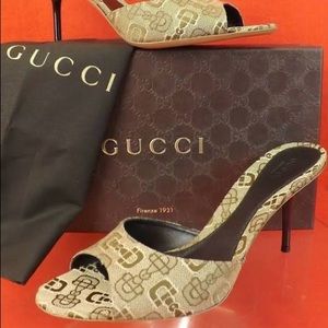 Gucci  beige BEIGE CANVAS "HORSEBIT" LOGO